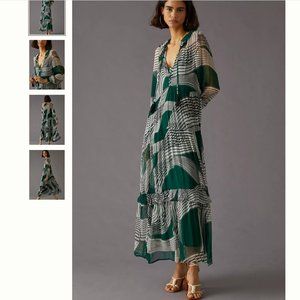 The Marais Printed Chiffon Maxi Dress - Size Small